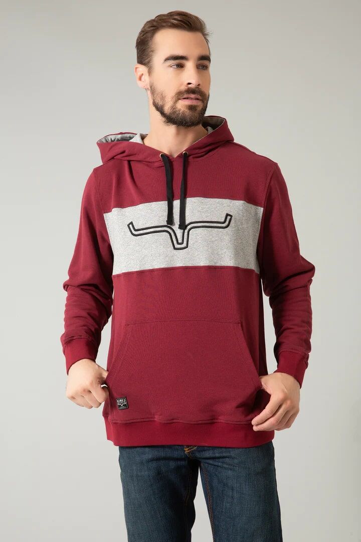 Kimes Ranch Men's Ripon Hoodie in Burgundy