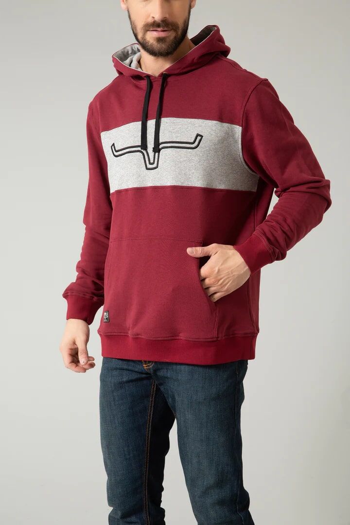 Kimes Ranch Men's Ripon Hoodie in Burgundy