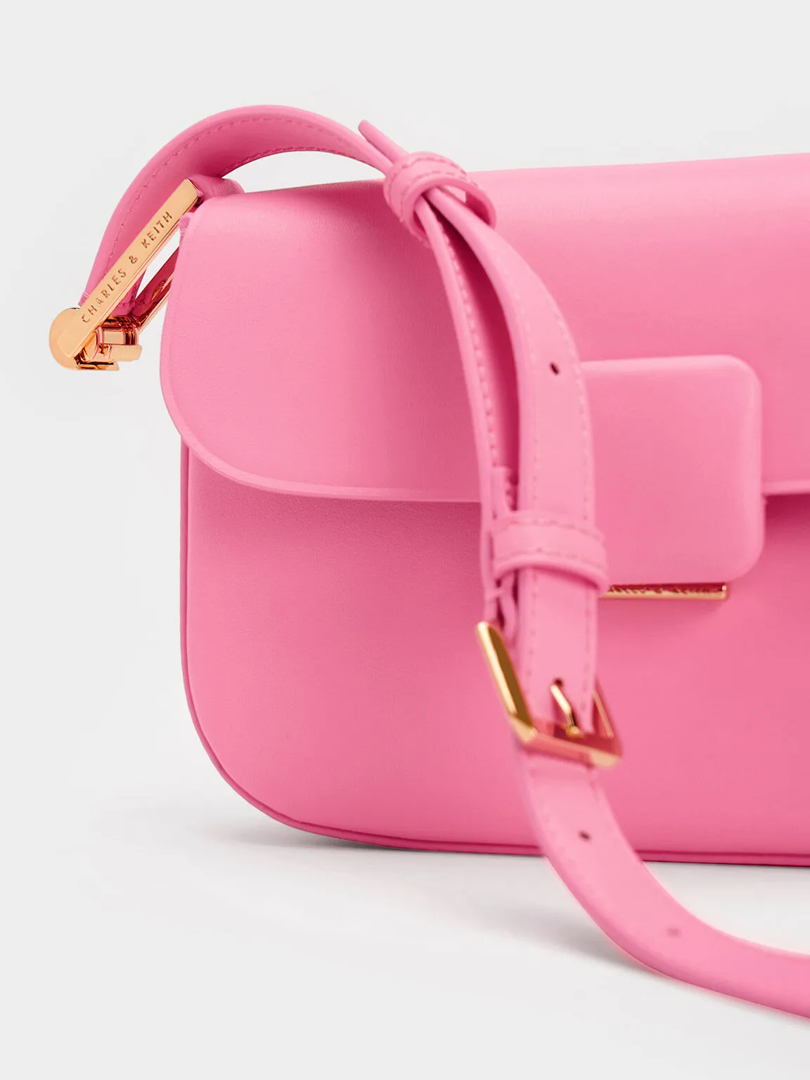 Koa Square Push-Lock Shoulder Bag - Pink