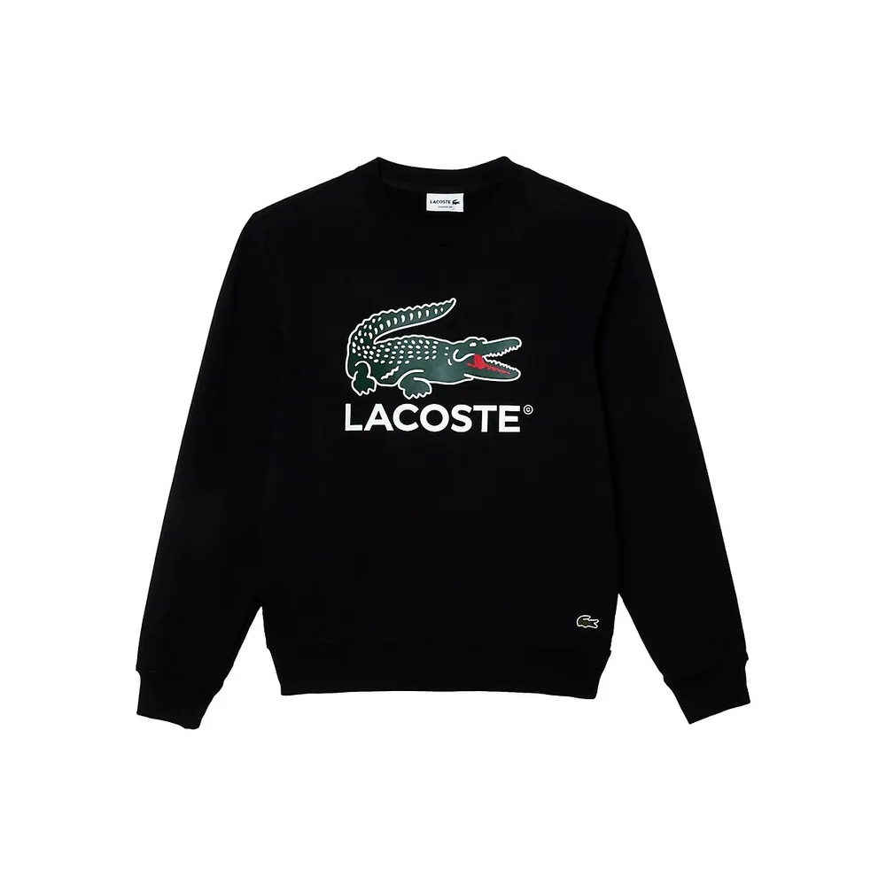 Lacoste Logo Graphic Branded Fleece Sweatshirt