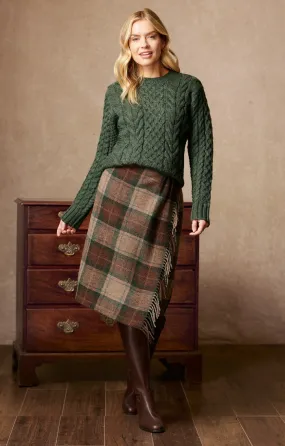 Ladies Tweed Fringed Skirt