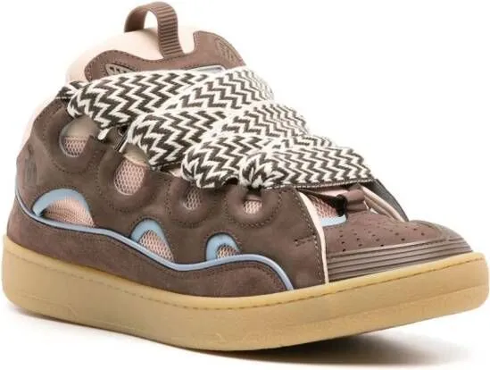 Lanvin Curb lace-up sneakers Brown