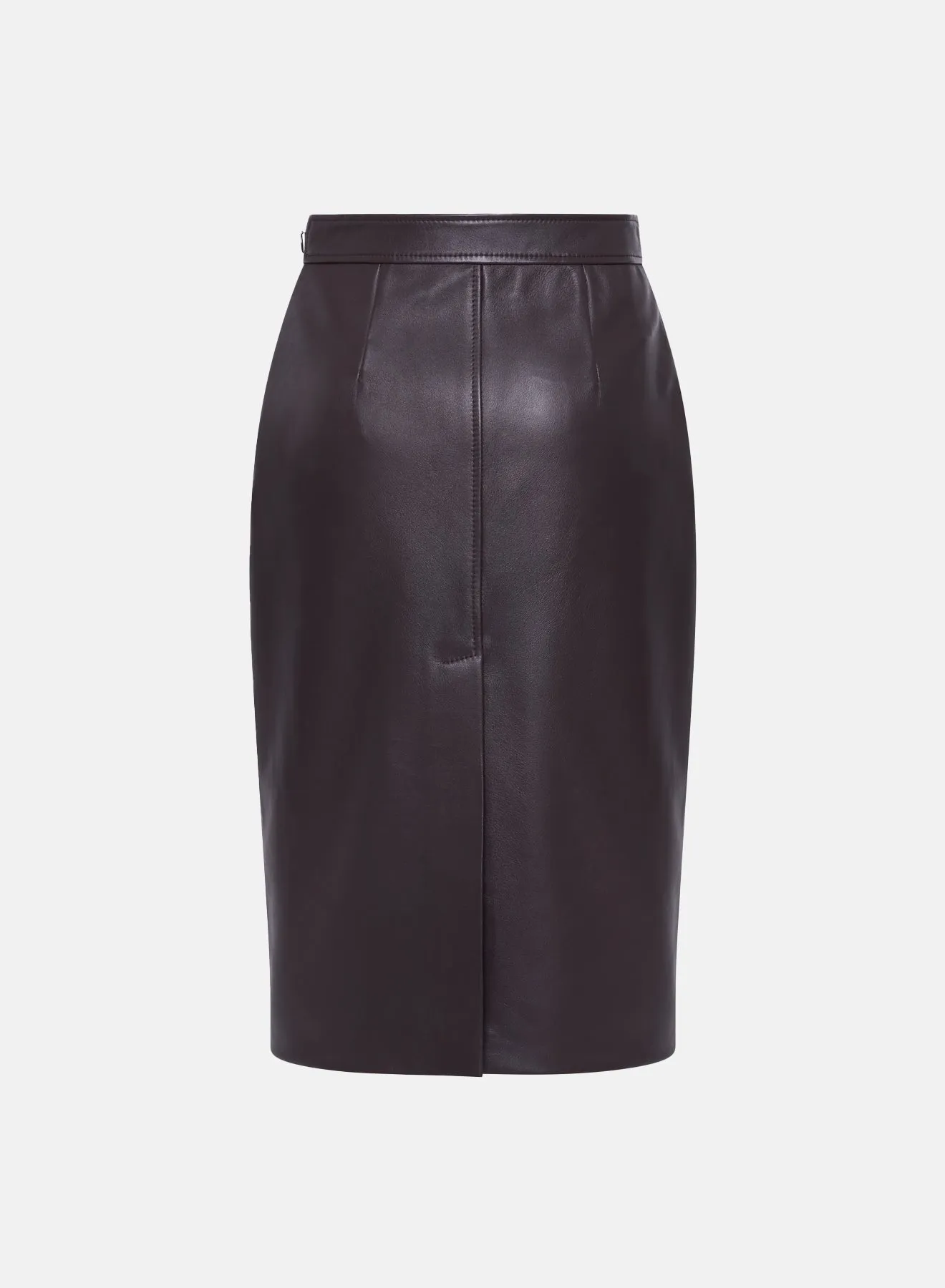 LEATHER MIDI SKIRT