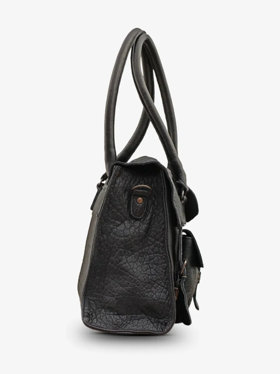 leather shoulder bag for woman Black - LeRive Gauche - M Black | PAUL MARIUS