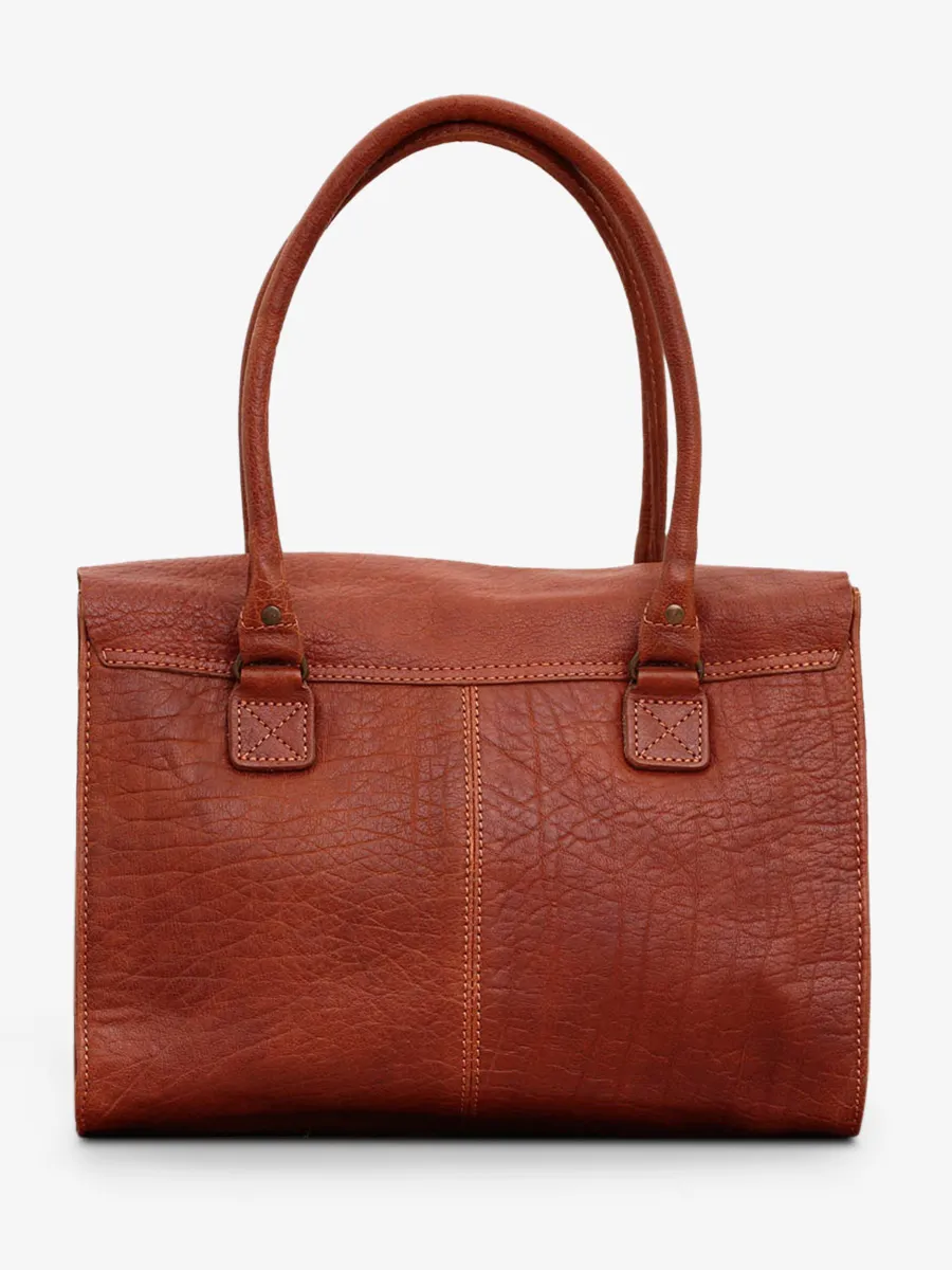 leather shoulder bag for woman Brown - LeRive Gauche - M Himalaya Oil Light Brown | PAUL MARIUS