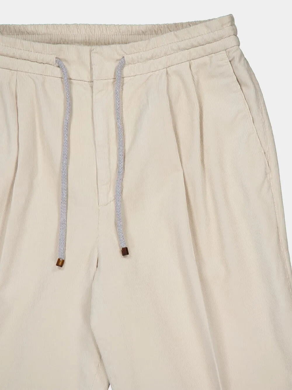 Light Beige Corduroy Trousers