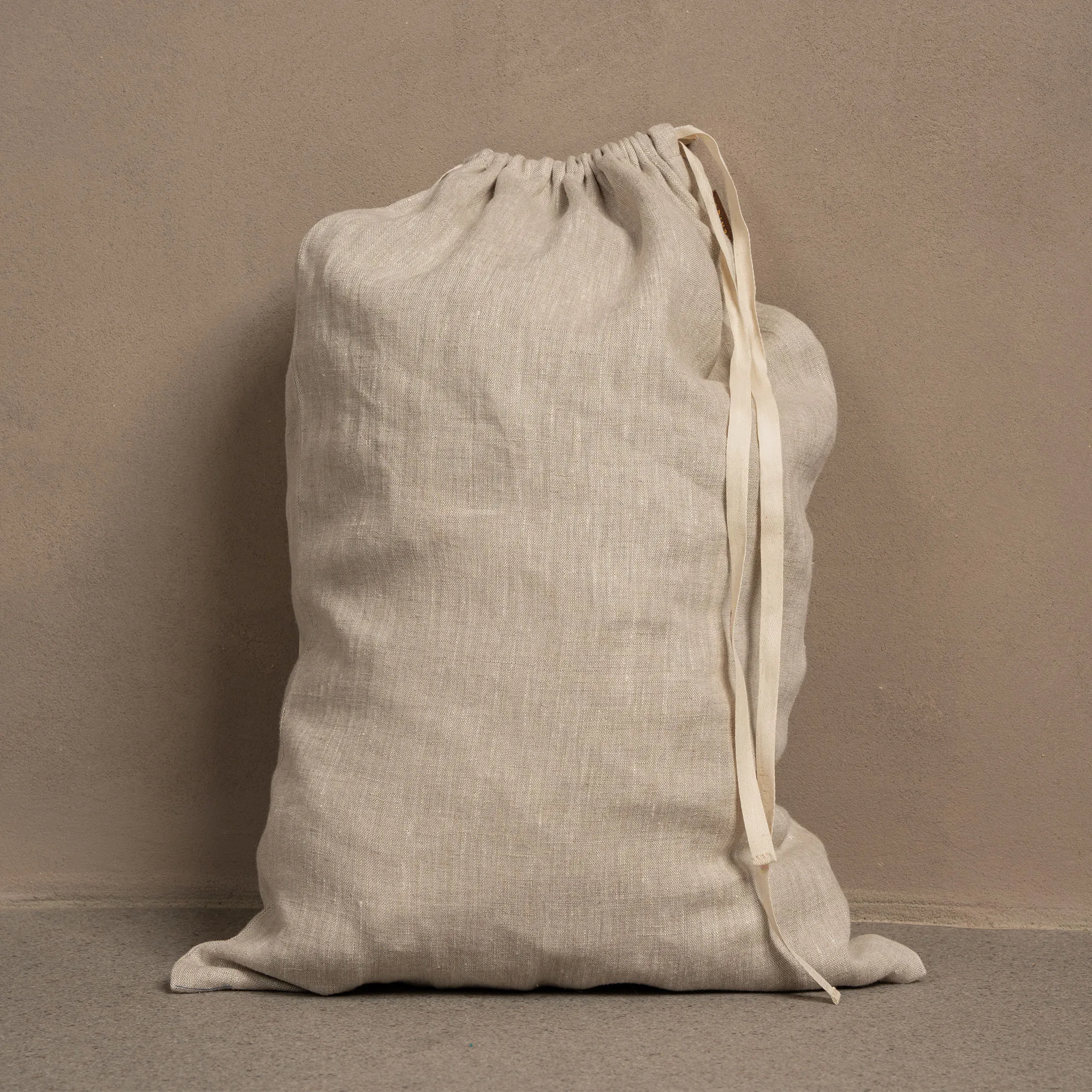 Linen Laundry Bag with Drawstrings