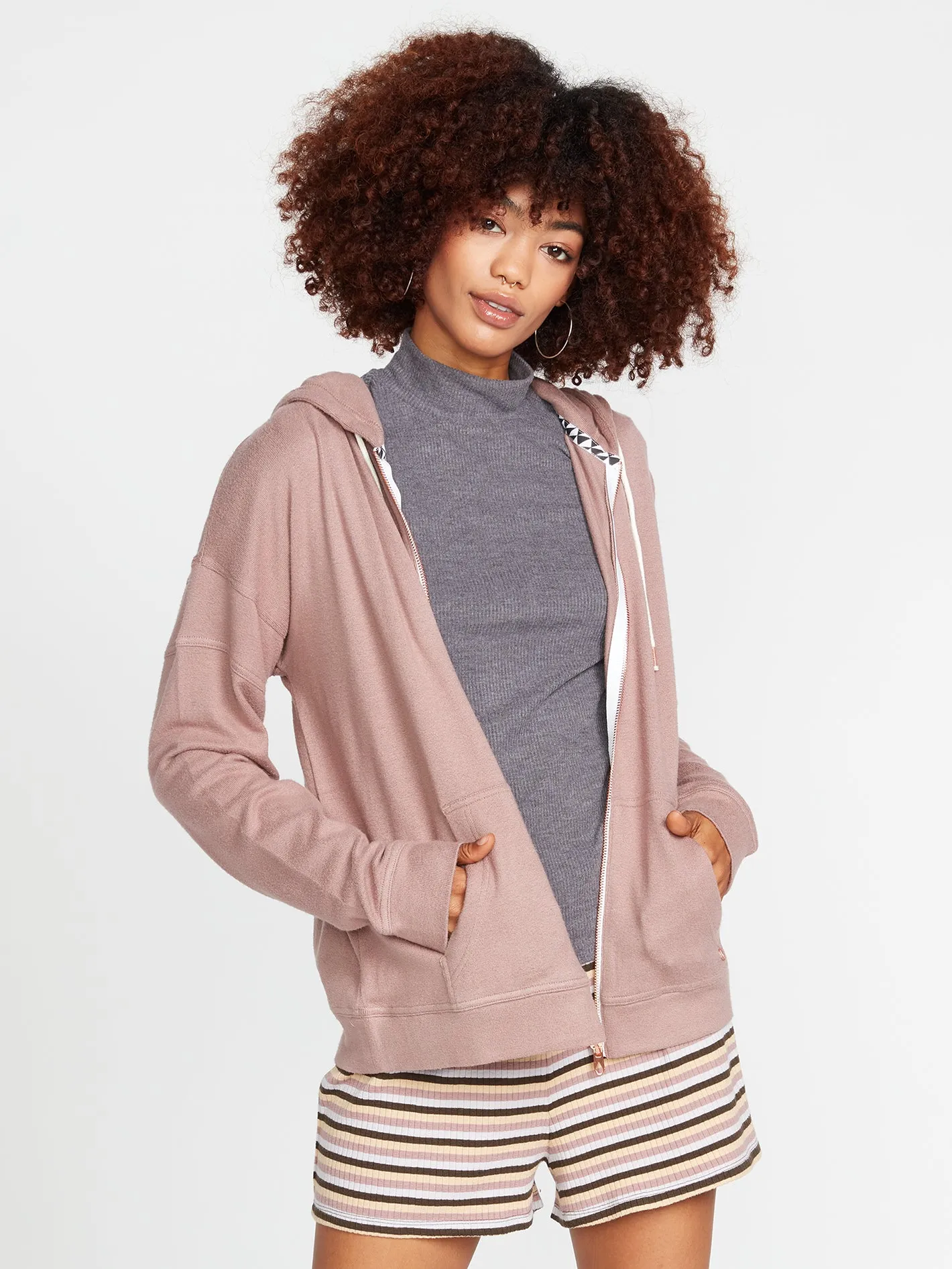 Lived In Lounge Zip Fleece - Raisin