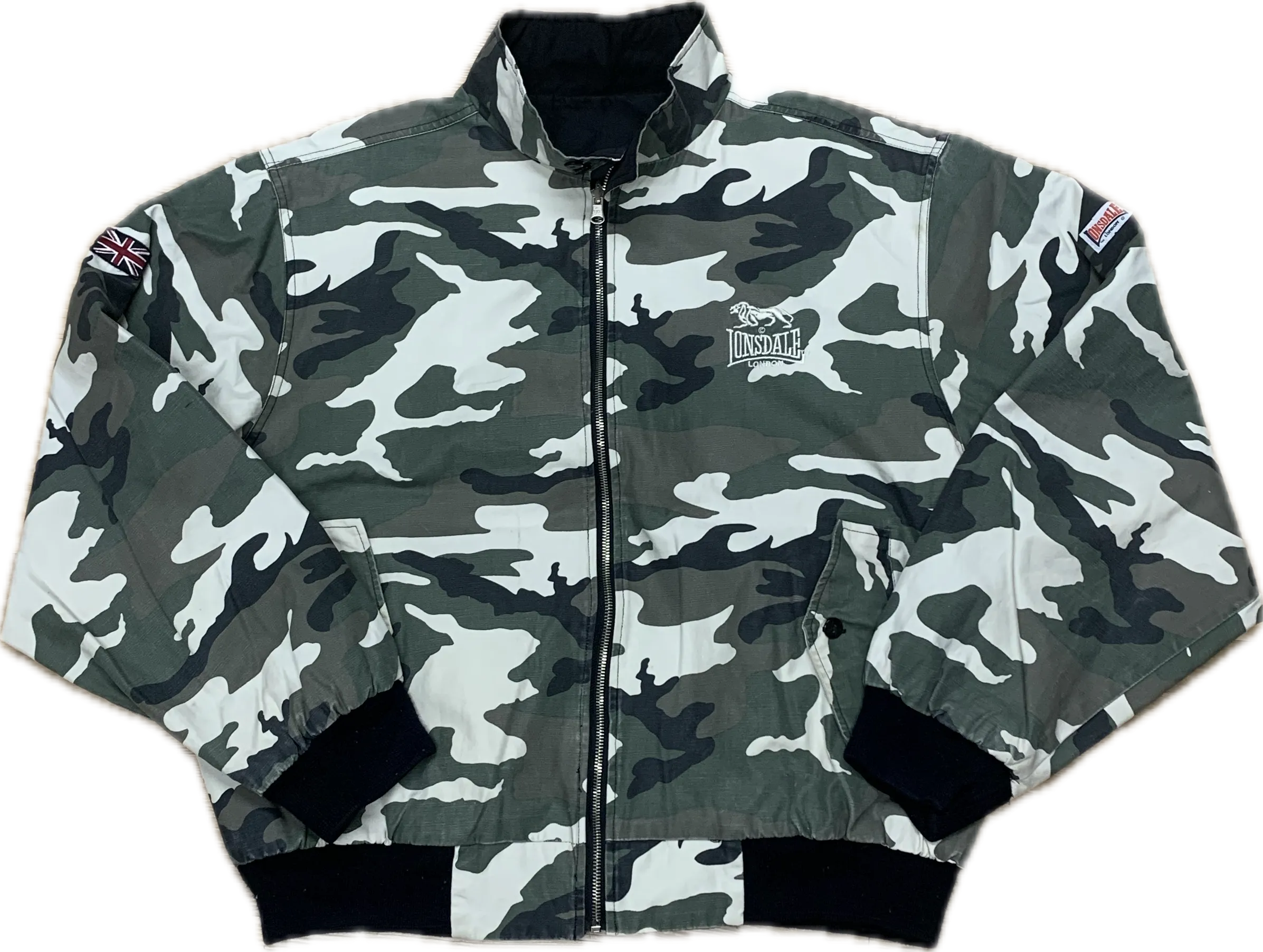 Lonsdale Harrington Jacket Reversible Camo/Black - XL