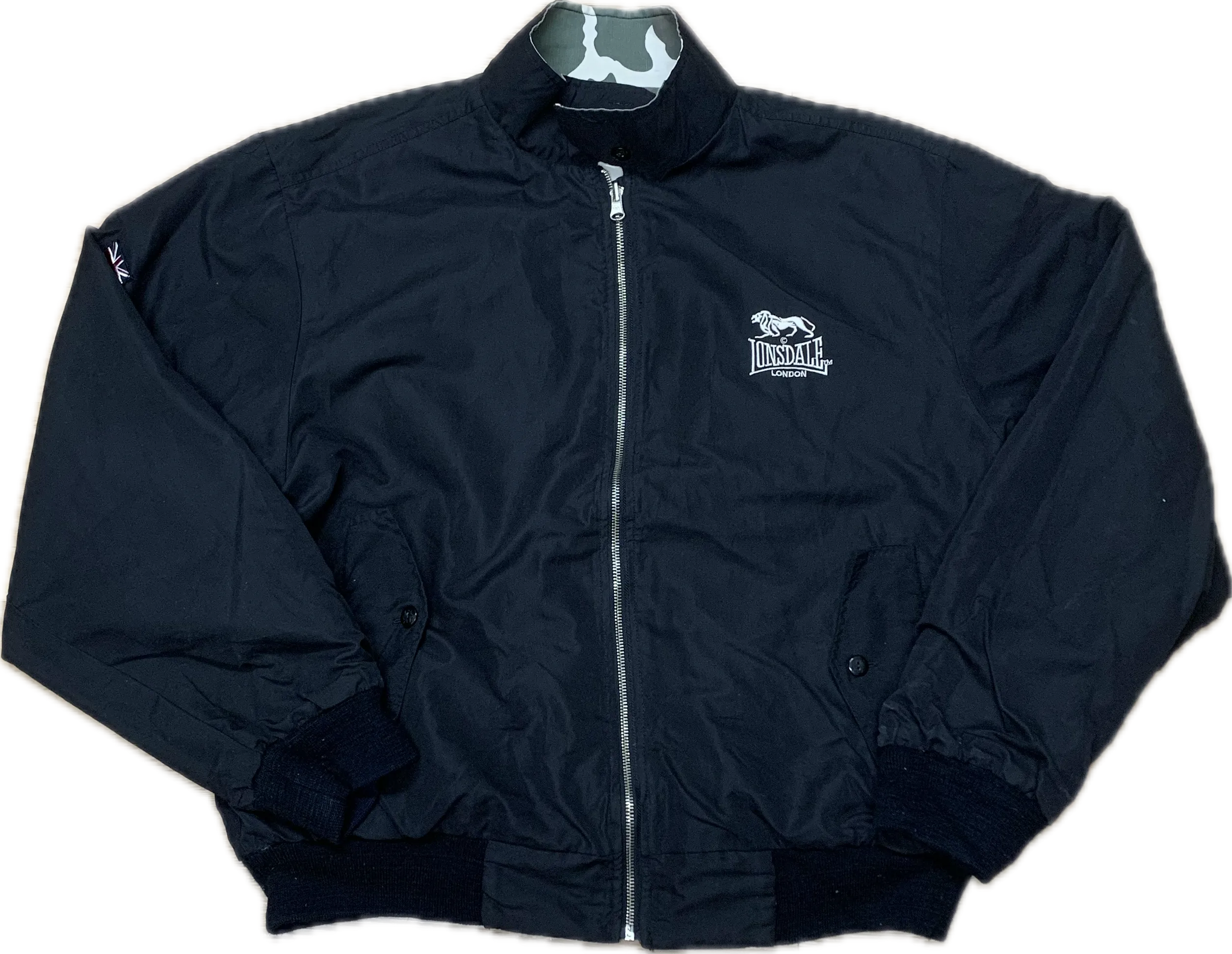 Lonsdale Harrington Jacket Reversible Camo/Black - XL