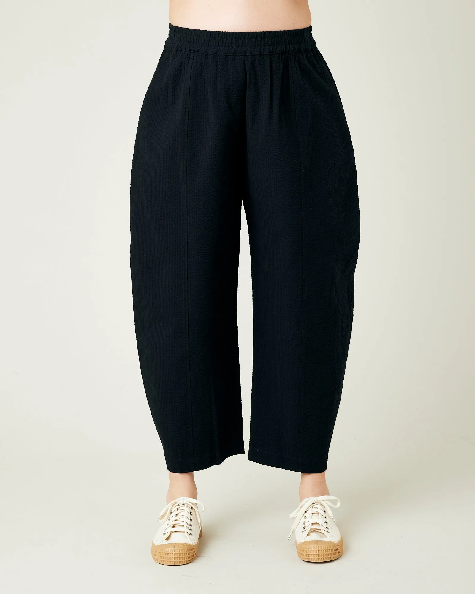 Mabel Black Seersucker Trousers