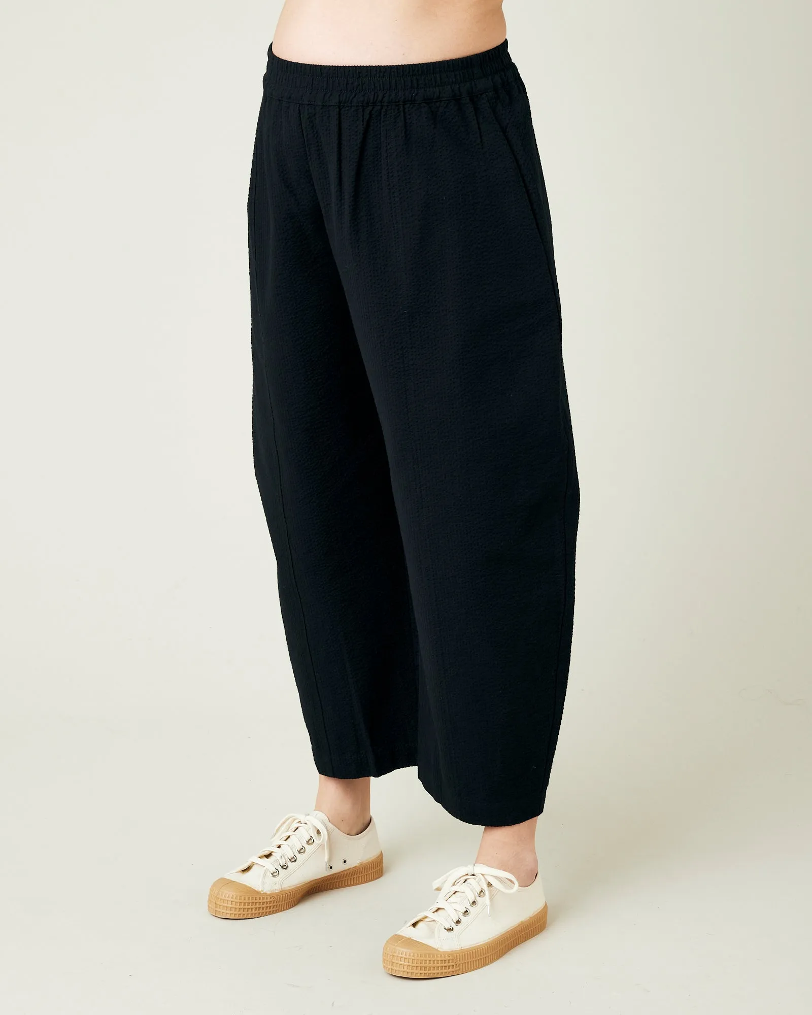 Mabel Black Seersucker Trousers