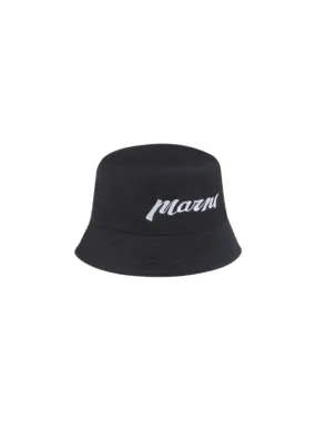 Marni Bucket Hat Logo Black