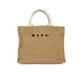 Marni SMALL BASKET BAG, Natural 