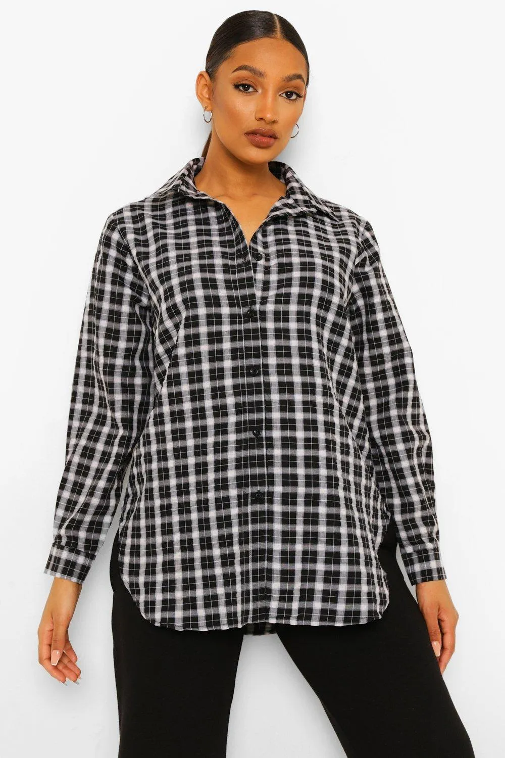 Maternity Oversized Flannel Shirt