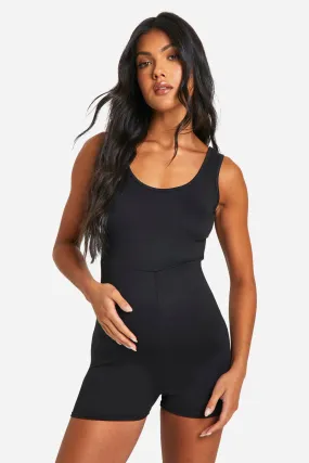 Maternity Super Soft Scoop Neck Unitard