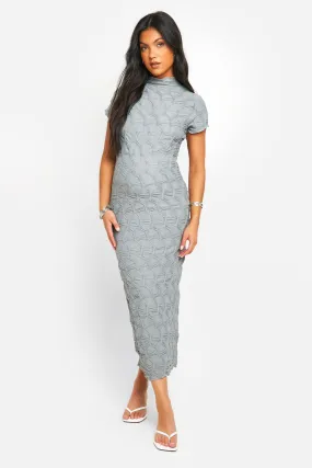 Maternity Textured Jacquard Midi Bodycon Dress