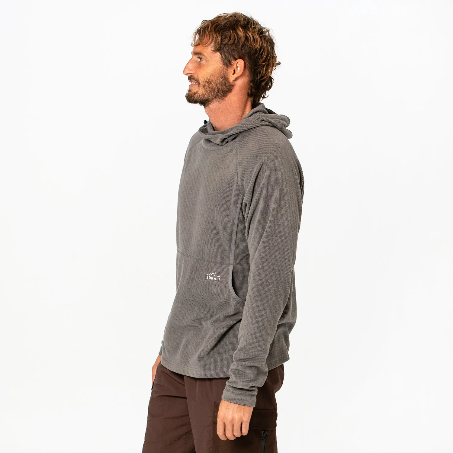 Mens Air-Grid Fleece Grey Marle