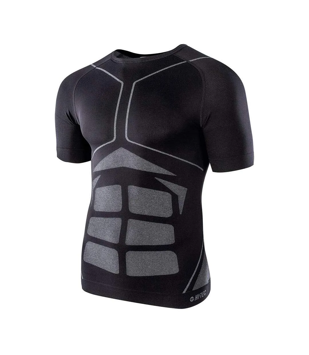 Mens berza thermal seamless t-shirt black/grey Hi-Tec