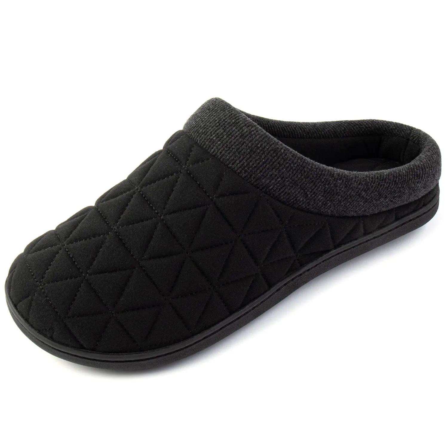 Men's Diamond Stitch Memory Foam Clog Slipper