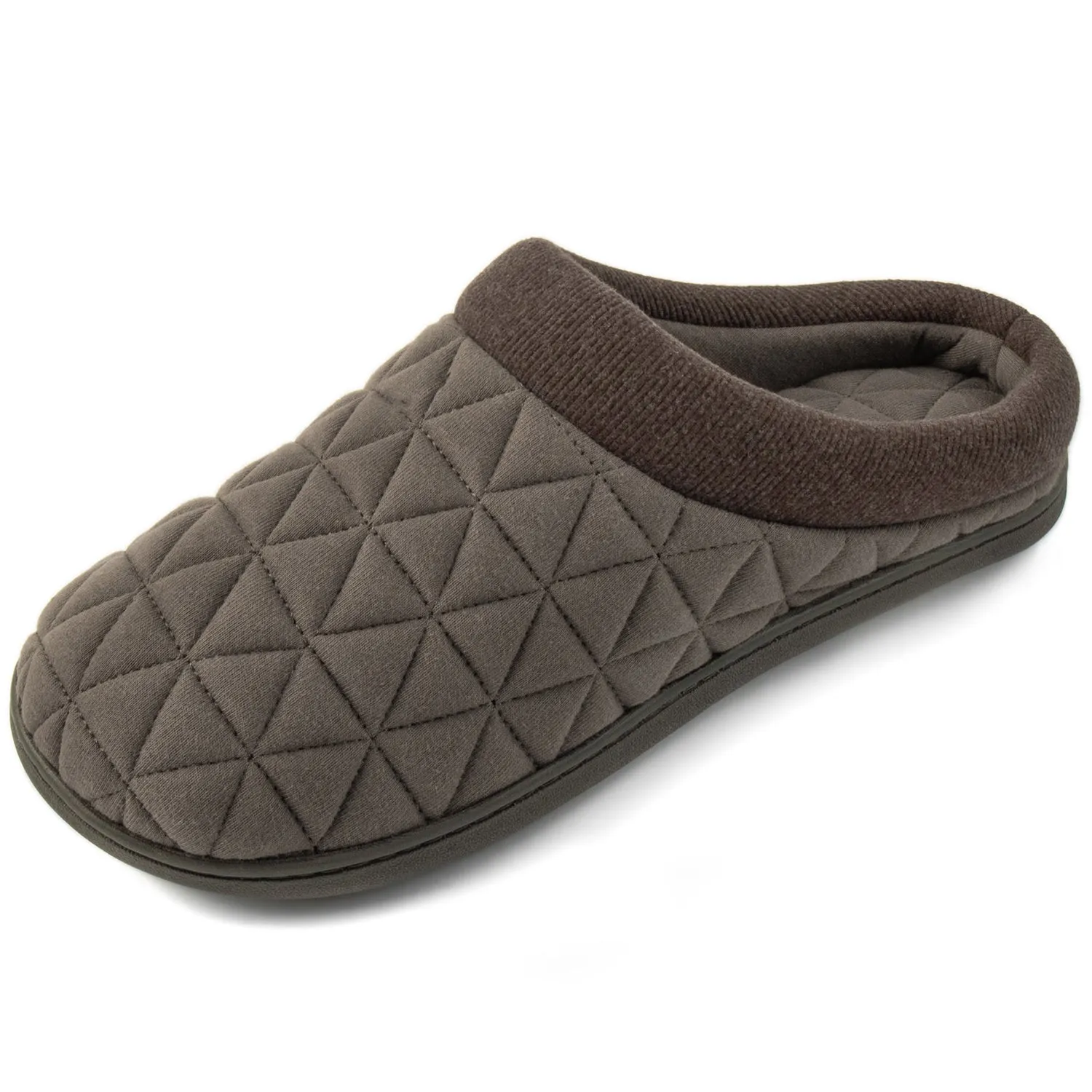 Men's Diamond Stitch Memory Foam Clog Slipper