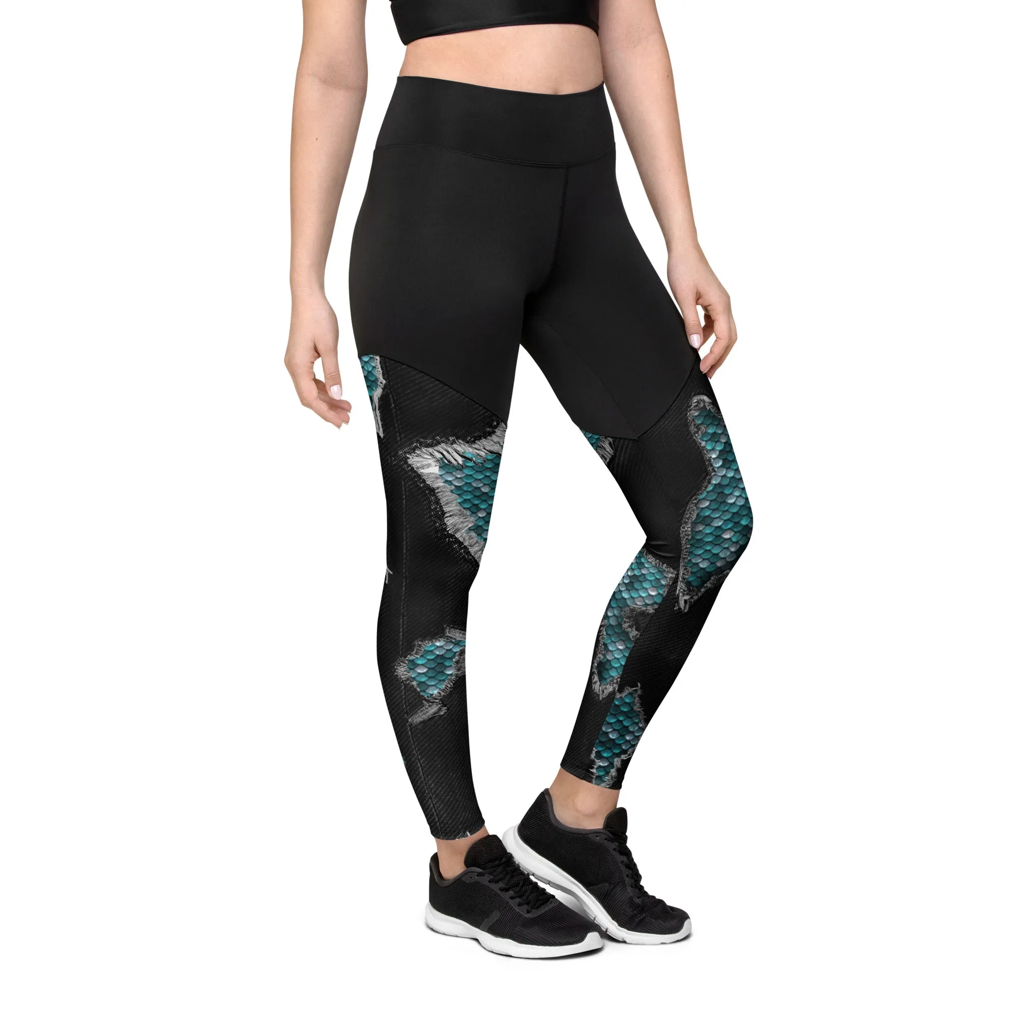 Mermaid Scales Compression Leggings