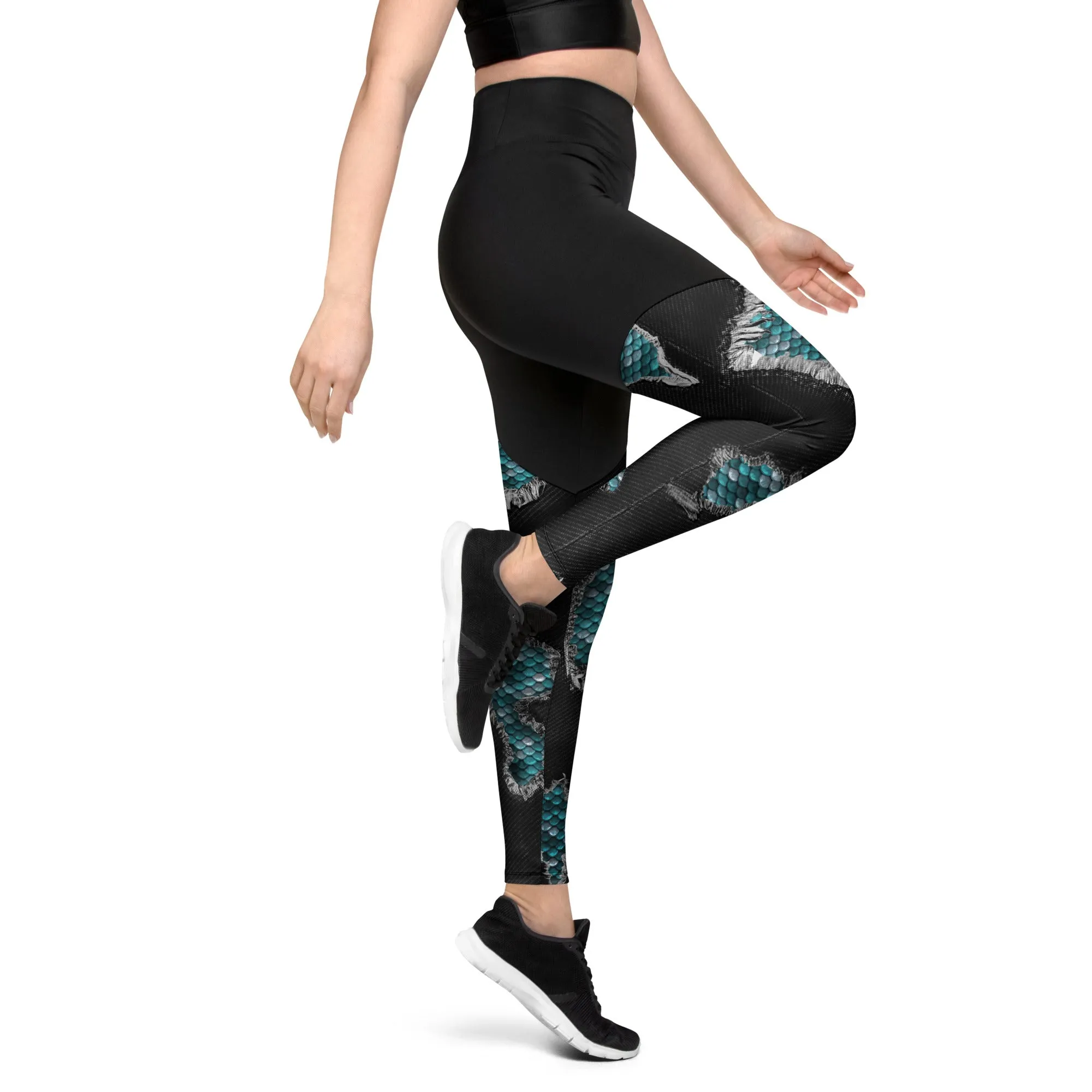 Mermaid Scales Compression Leggings