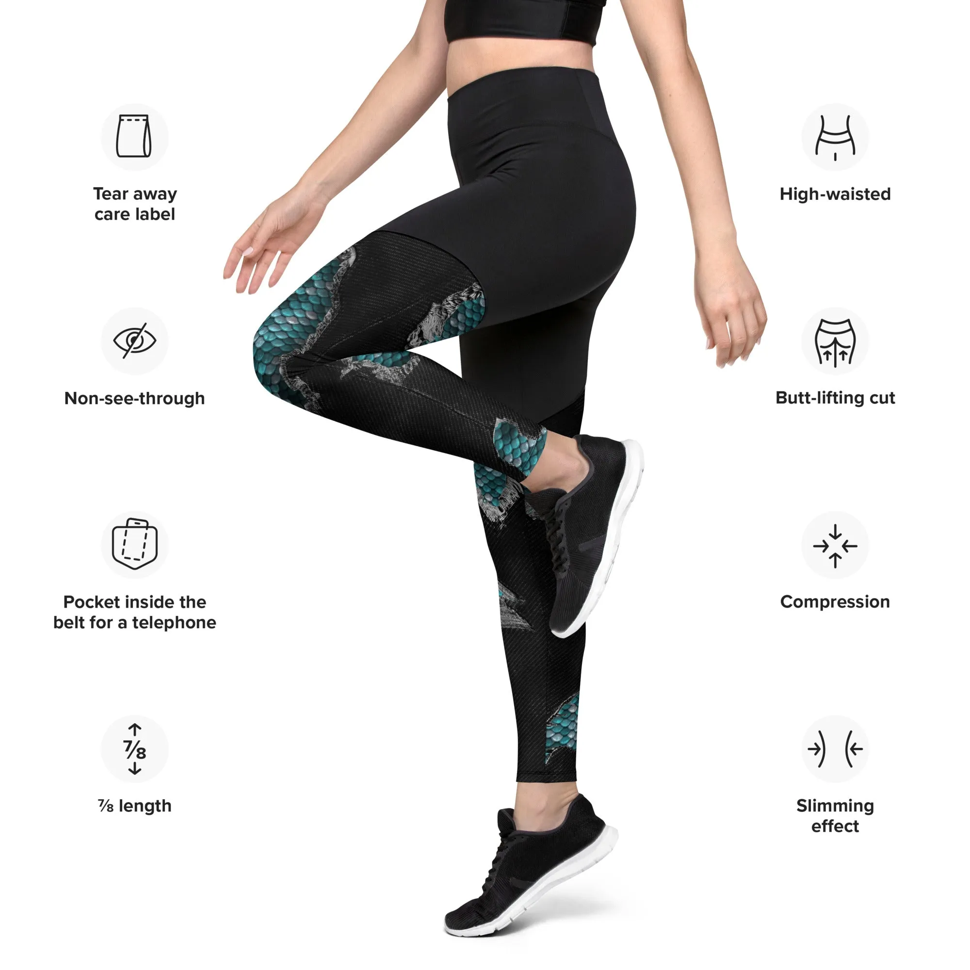 Mermaid Scales Compression Leggings