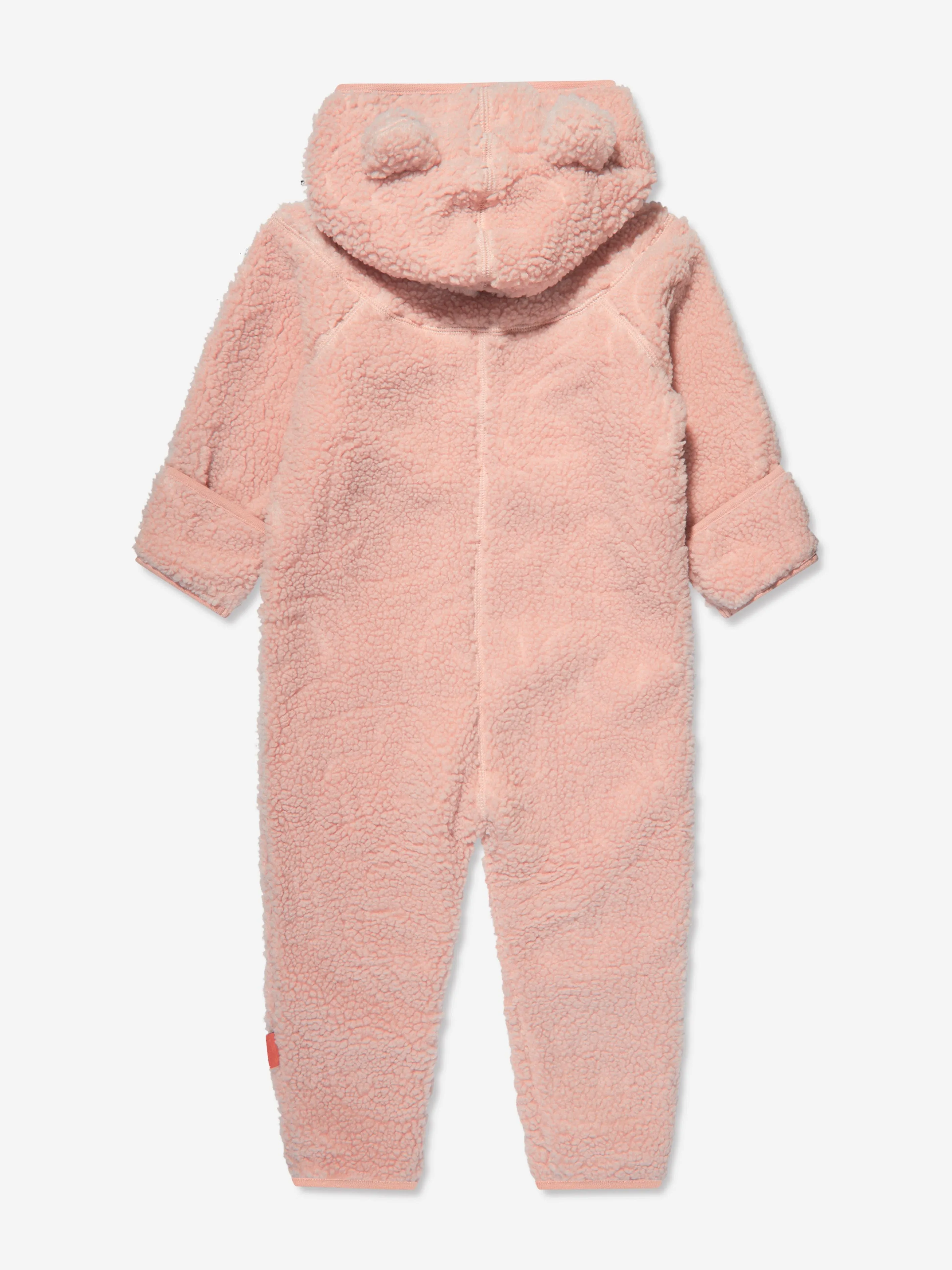 Molo Baby Girls Fleece Pramsuit in Pink