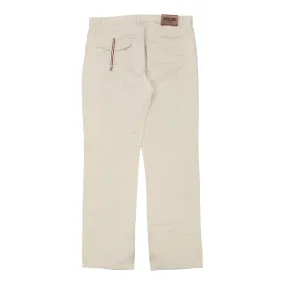 Moschino Trousers - 38W UK 18 Cream Cotton