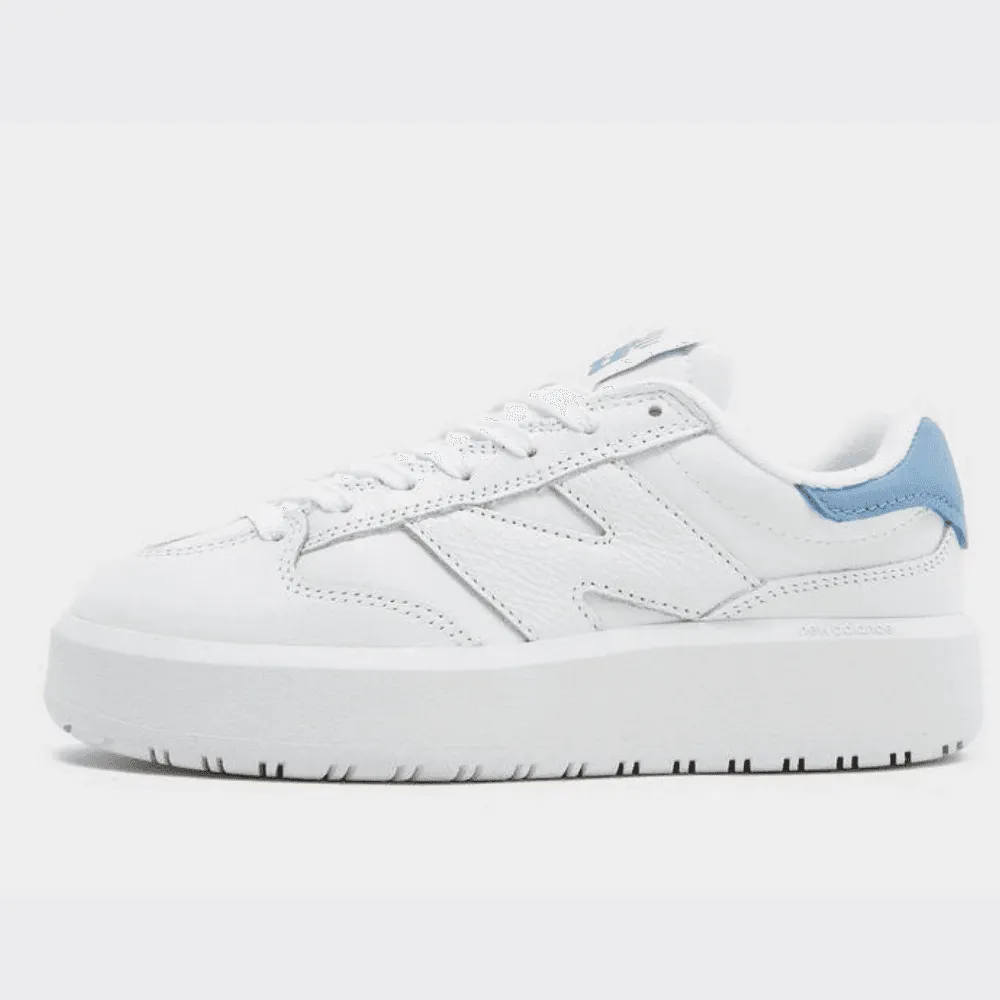 New Balance CT302 White with Blue Leather Trainers