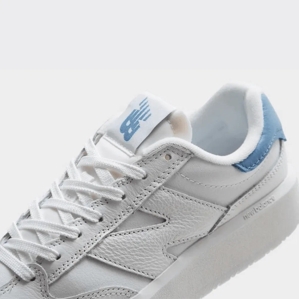 New Balance CT302 White with Blue Leather Trainers