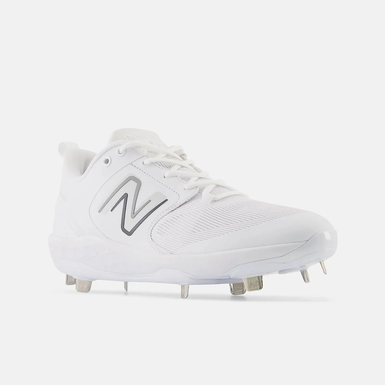 New Balance White L3000v6 Metal Spikes