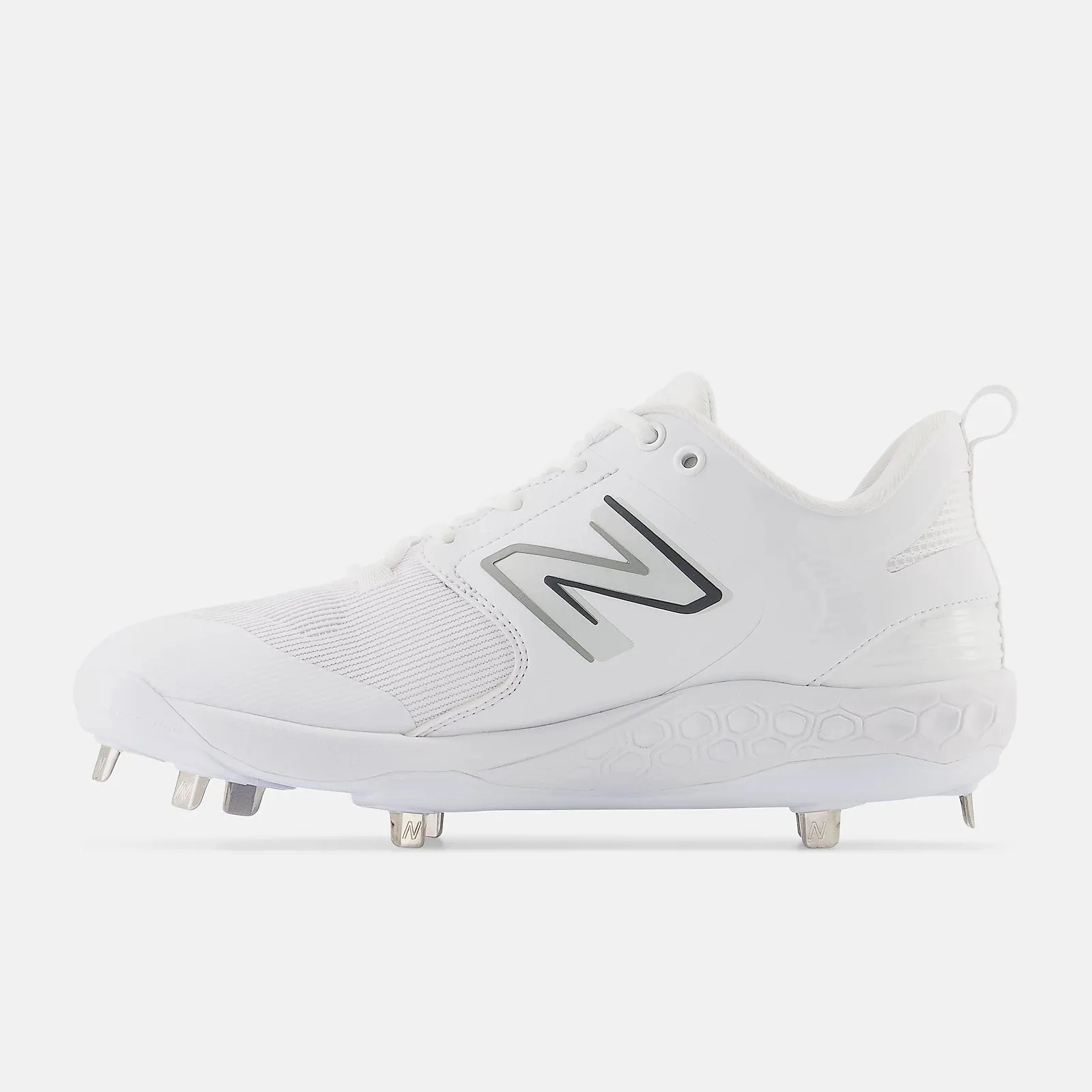 New Balance White L3000v6 Metal Spikes