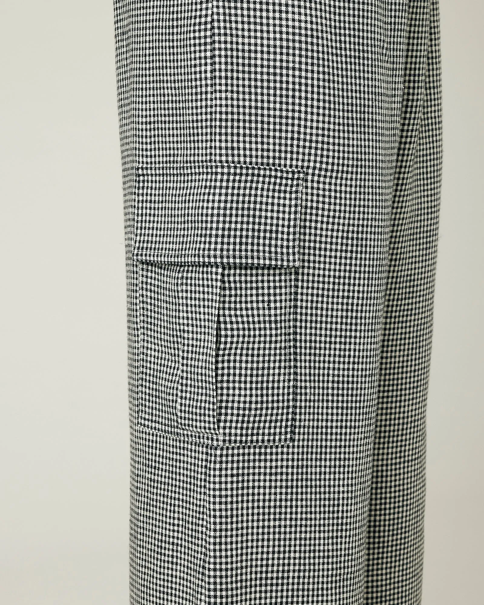 Orla Black & Stone Micro Gingham Linen Trousers