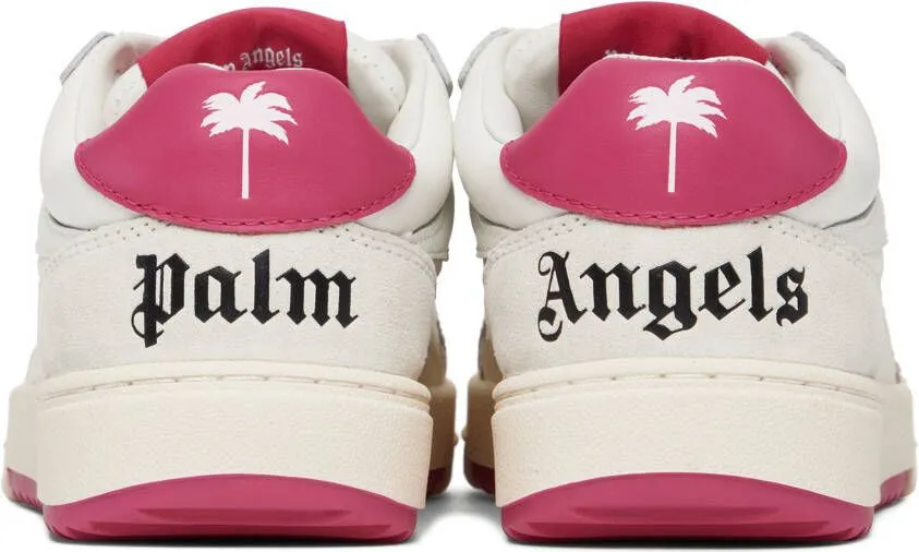 Palm Angels White & Pink University Sneakers