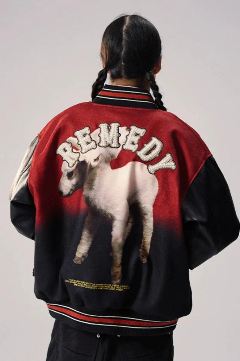 Pearl Ram Embroidered Varsity Jacket