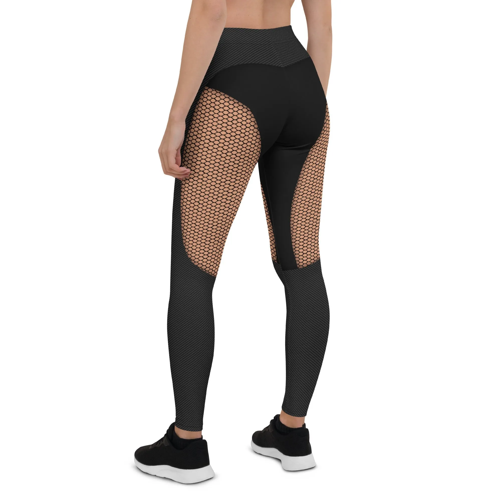 Pin Up Mesh Print Leggings