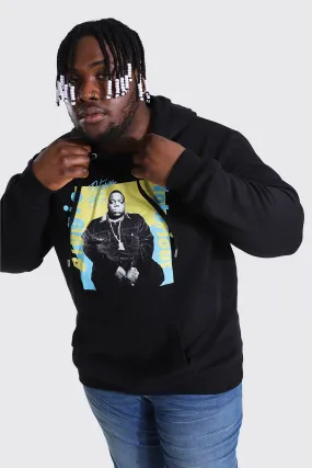 Plus Size Biggie Colour Block License Hoodie | boohooMAN UK