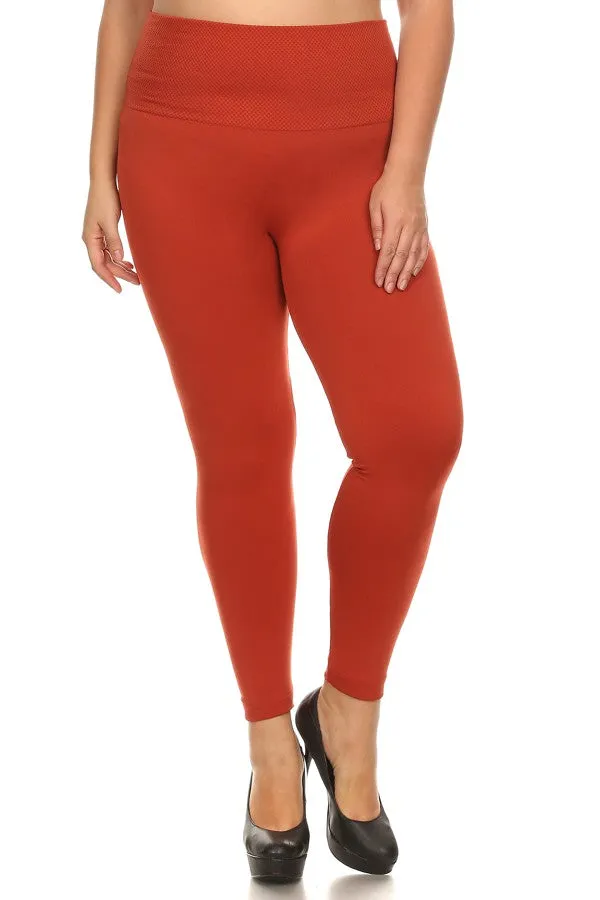 Plus Size Fleece Lined Seamless Leggings