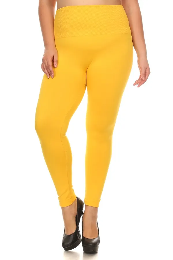 Plus Size Fleece Lined Seamless Leggings