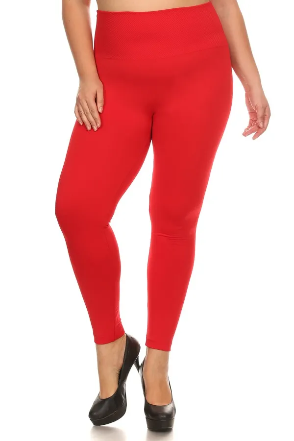 Plus Size Fleece Lined Seamless Leggings