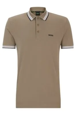  Polo shirt with contrast logo details