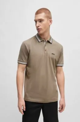  Polo shirt with contrast logo details