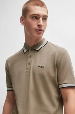  Polo shirt with contrast logo details