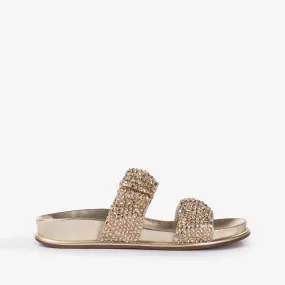 POOLSIDE SANDAL Platinum Crystal slipper