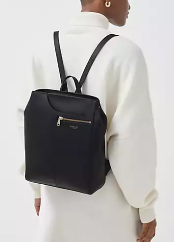 Radley London Black Pockets Icon Medium Ziptop Backpack | Kaleidoscope