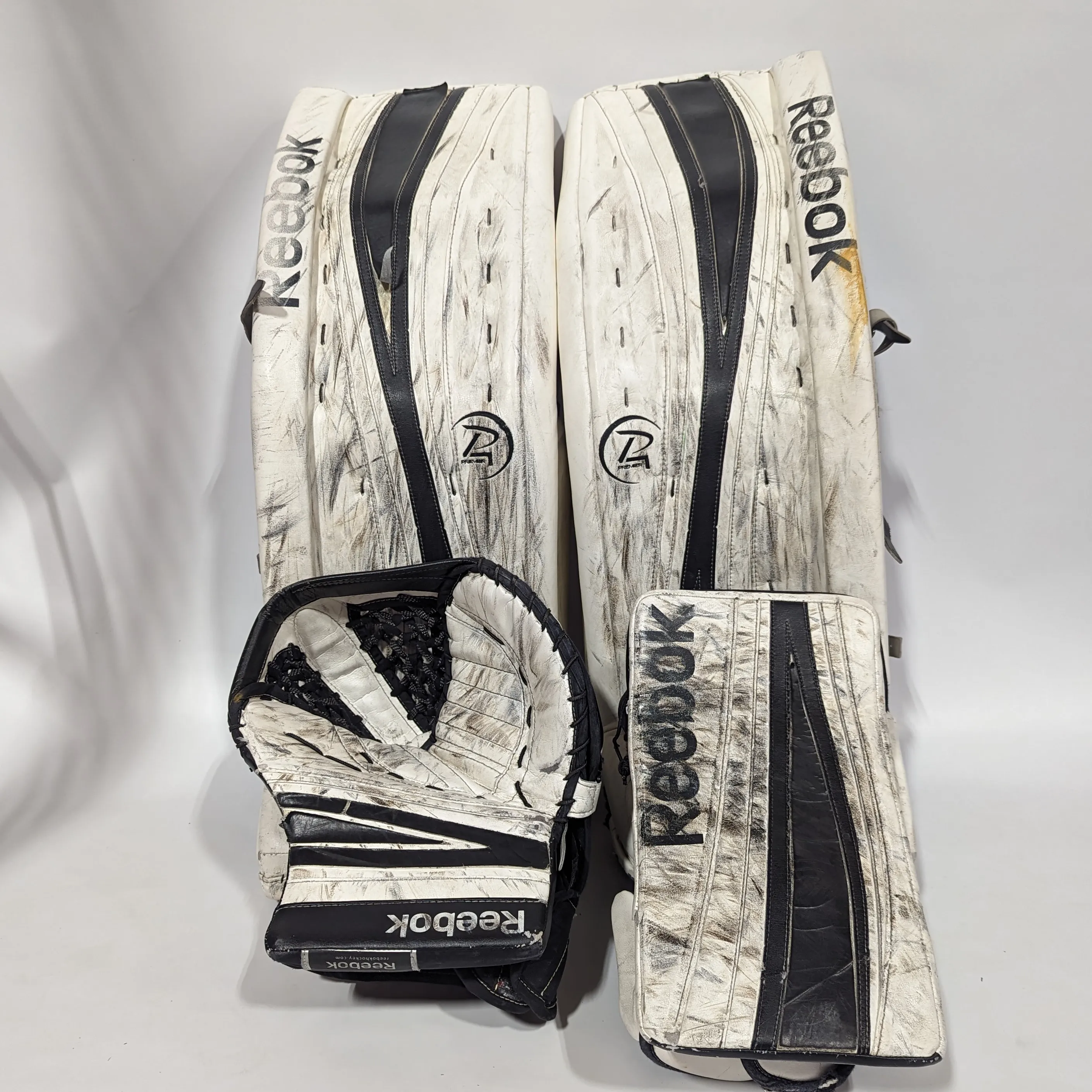 Reebok Premier - Used Pro Stock Senior Goalie Set (White/Black)