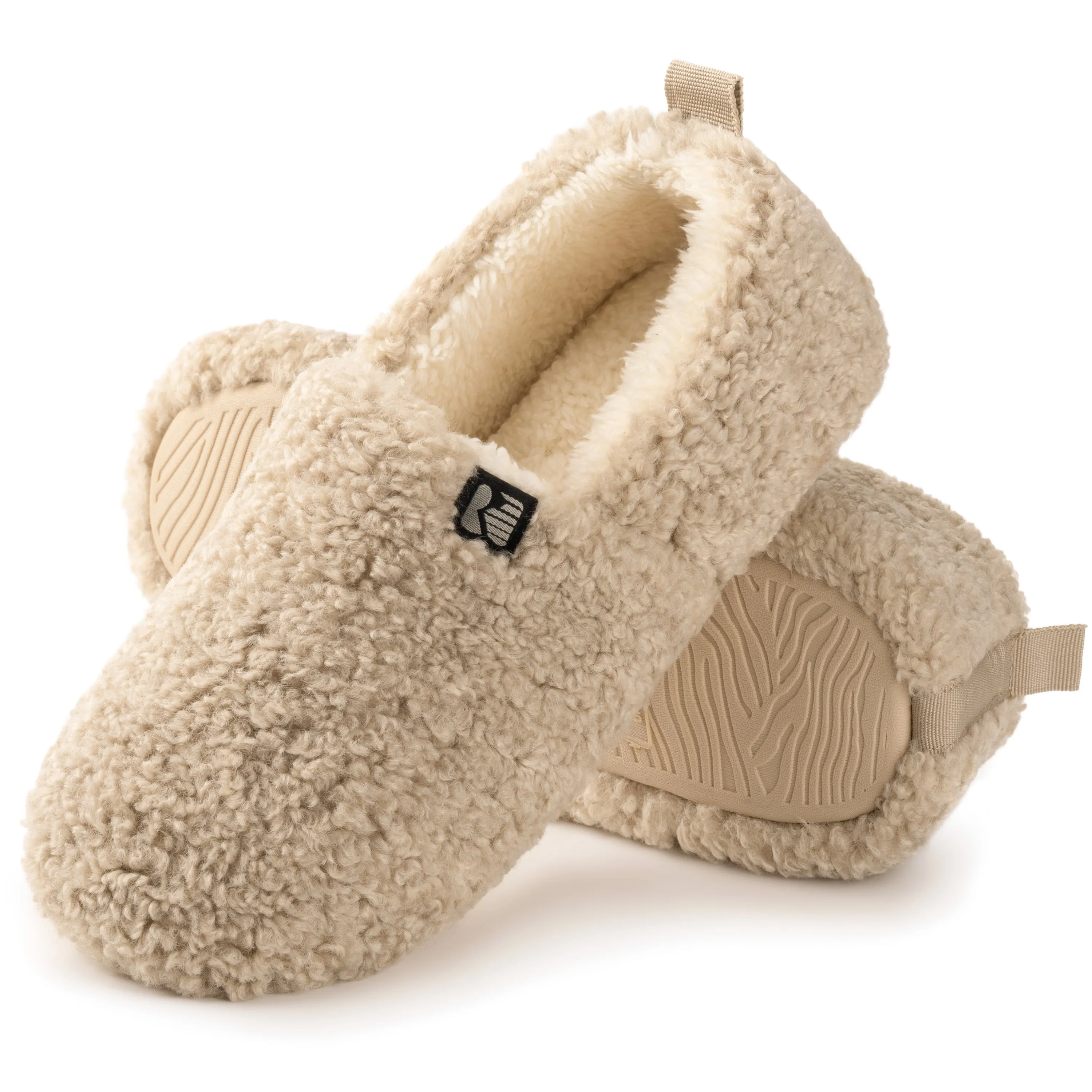 RockDove Women's Faux Shearling Closed Back Slipper with Memory Foam