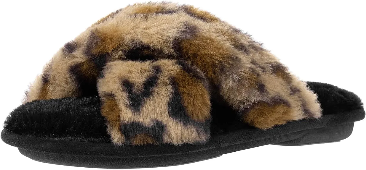 RockDove Women's X-Band Faux Fur Slide Slipper